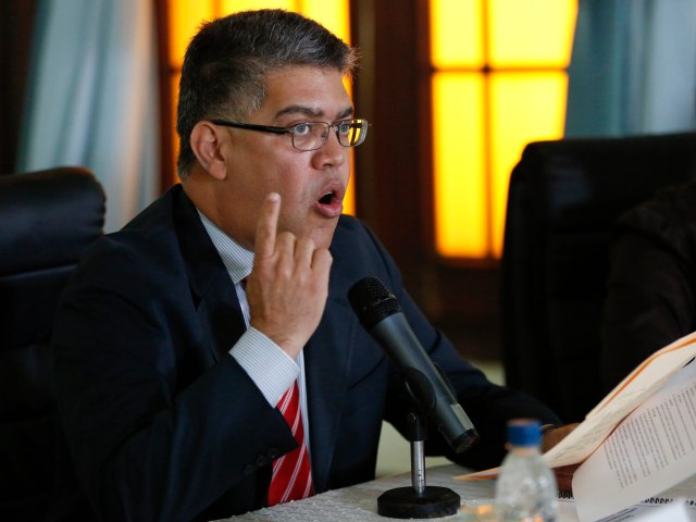 Venezuela's Foreign Minister Elias Jaua speaks during a news conference in Caracas