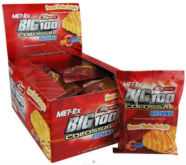 Met-Rx Grandes 100 Colosal Brownie, Peanut Butter