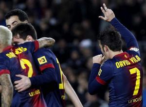 Messi y Villa acabaron con el Rayo (FOTOS)