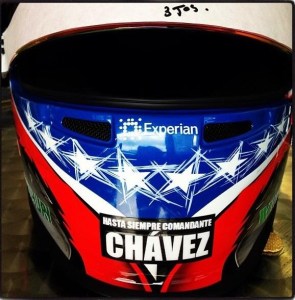 Este es el casco que Pastor Maldonado usará como homenaje a Chávez (foto)