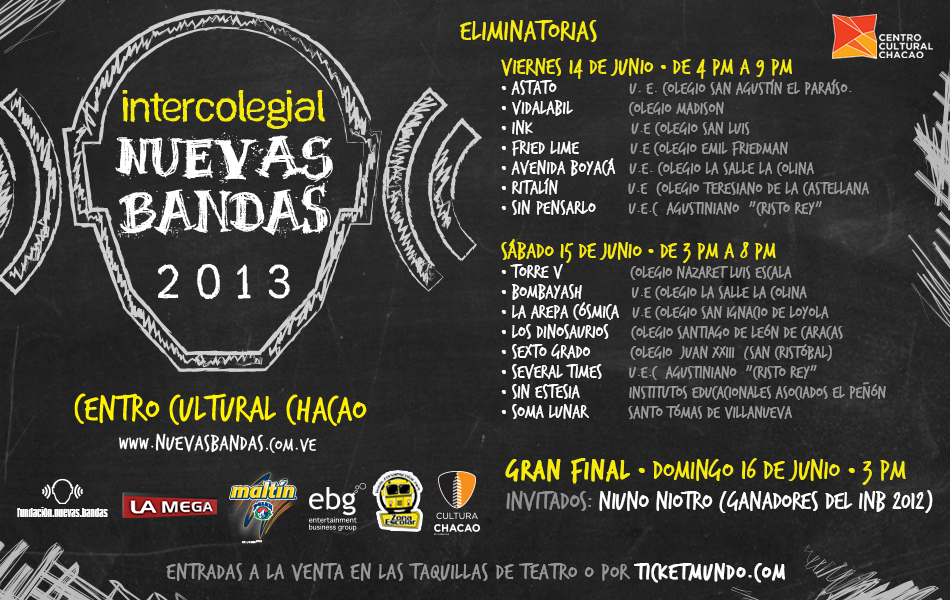 Todo preparado para el Intercolegial Nuevas Bandas 2013 en el Teatro de Chacao