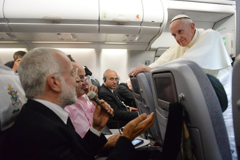 Estas fueron las confesiones del papa Francisco a los periodistas en el vuelo Río-Roma