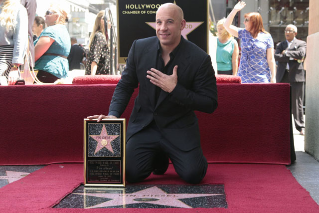 Así recibió Vin Diesel su estrella en el Camino de la Fama