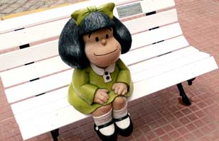 Mafalda, estandarte de la celebración del día del libro de la Unesco