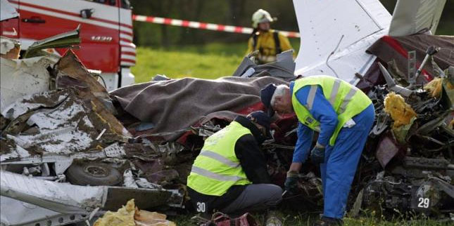 Un avión militar se estrelló en Suiza