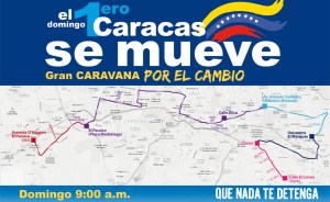 “Caracas se mueve por el Cambio”, gran caravana dominical con Capriles (+ ruta)