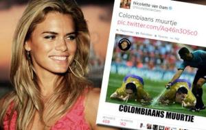 Colombia, indignada por fotomontaje de holandesa con Falcao y James esnifando