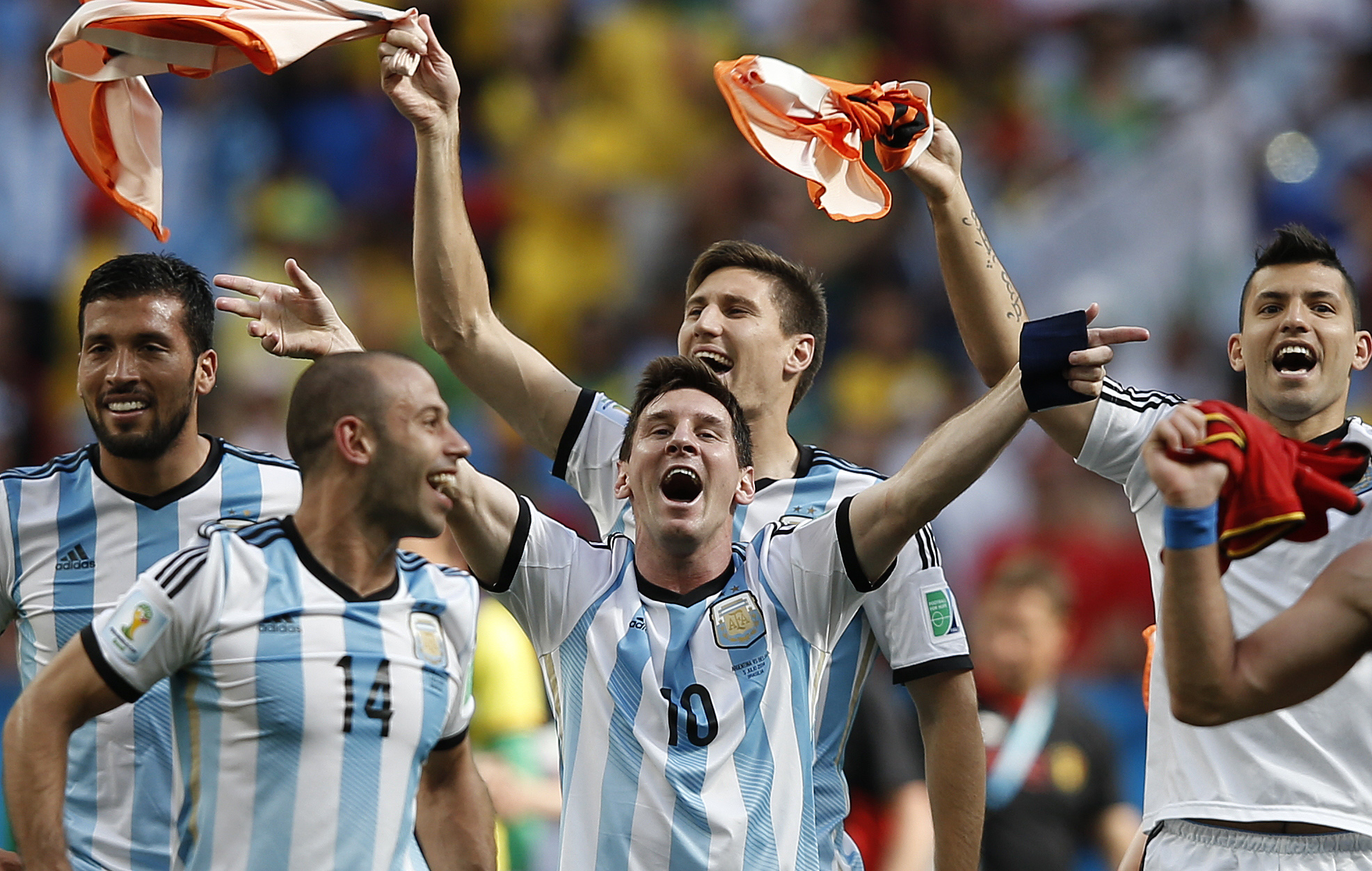 Así celebraron los argentinos después de clasificar a la semifinal (Fotos)