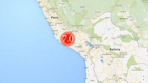Sismo de 7,0 grados de magnitud sacude el sur de Perú