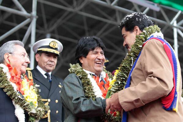 Maduro felicitó a Evo Morales por su cumpleaños