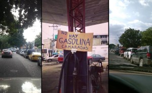 Largas colas para surtir combustible en Aragua, Carabobo, Lara y Guárico