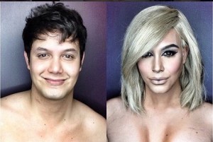 Maquillador se transforma a sí mismo en Kim Kardashian y en otras famosas (Fotos)