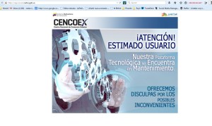 Portal web de Cencoex se encuentra en mantenimiento