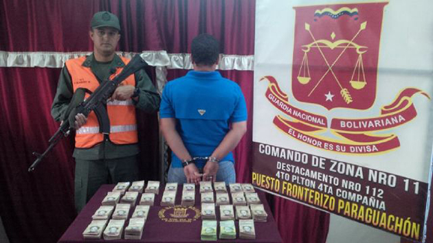 GNB detuvo a un hombre en la frontera con 300.000 bolívares ocultos