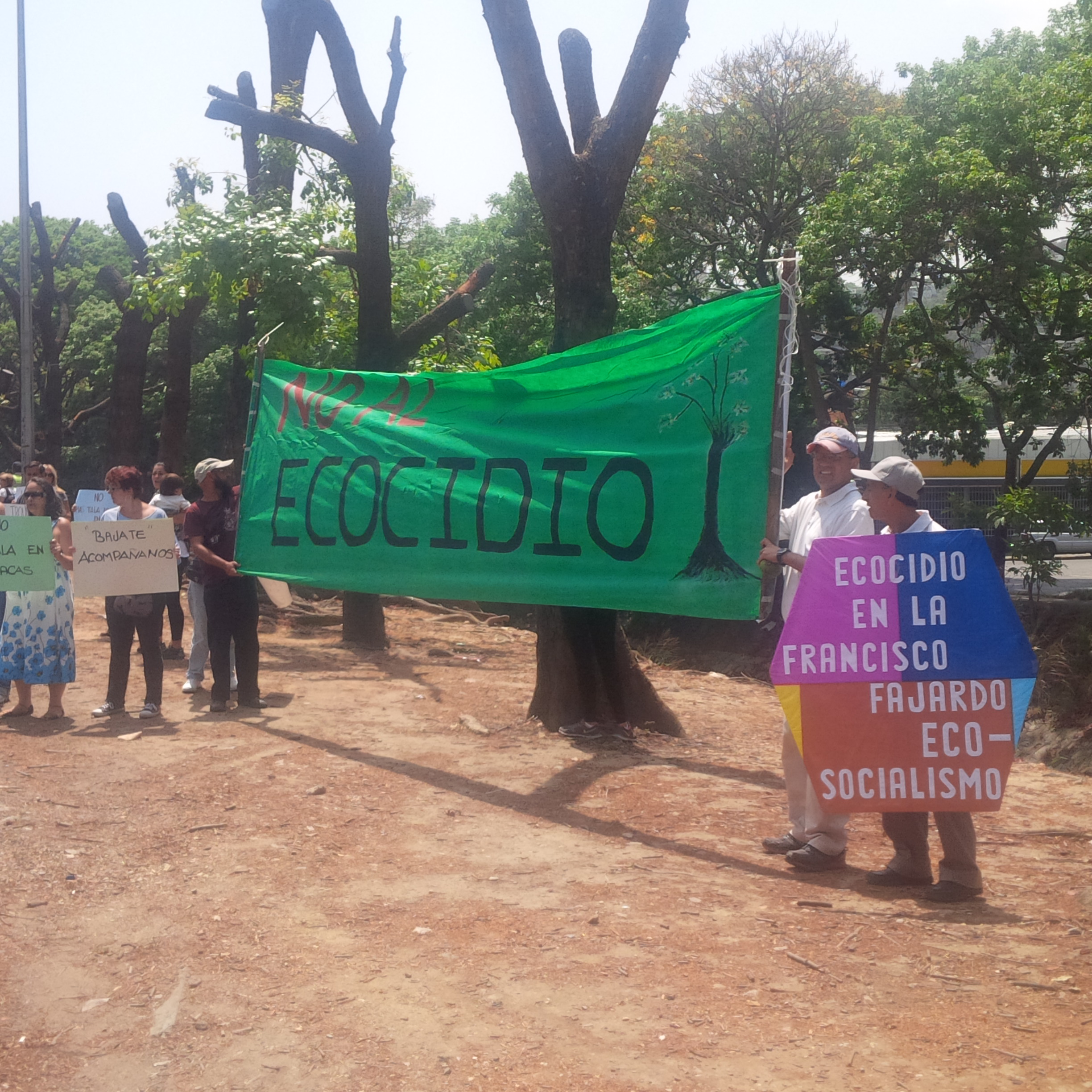 Protestan en la autopista Francisco Fajardo contra el ecocidio (Fotos)