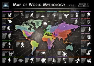 Divertidos mapas de criptozoología: monstruos y seres mágicos del mundo