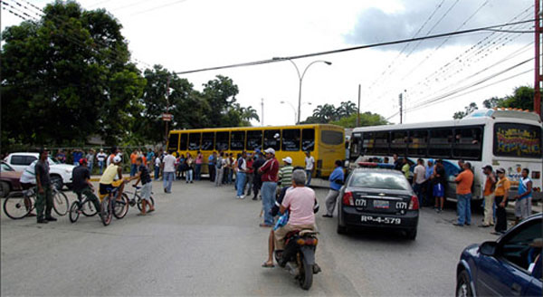 Transporte público en Carabobo se paraliza en protesta por inseguridad