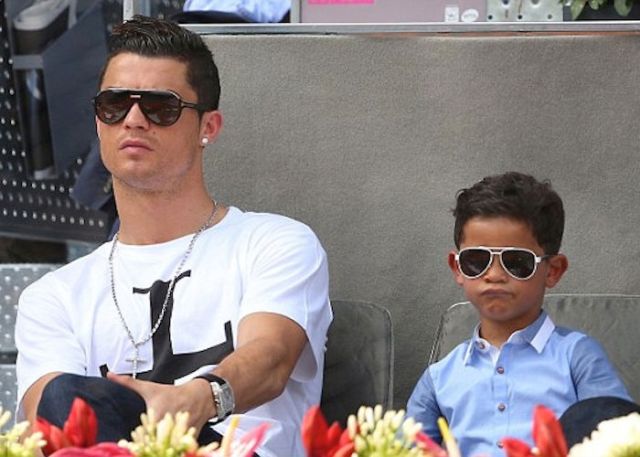 Ronaldo con su hijo mayor