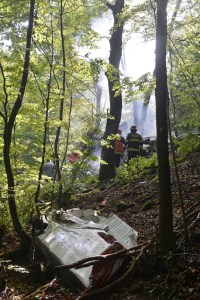 Al menos siete muertos al chocar aviones en Eslovaquia (Fotos)