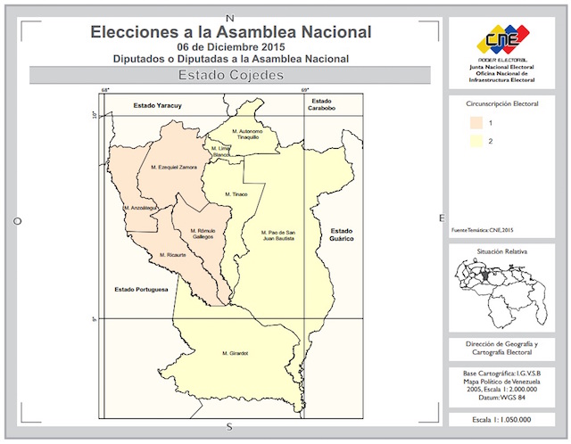 Cojedes Circunscripciones