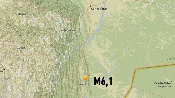 Un sismo de magnitud 6,0 grados sacudió Bolivia