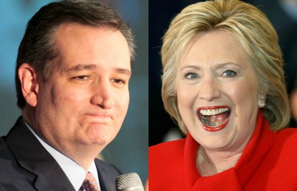 Foto: Ted Cruz y Hillary Clinton