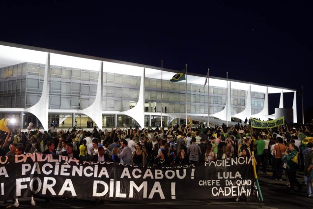 Manifestación contra el nombramiento de Lula da Silva como ministro de la Presidencia