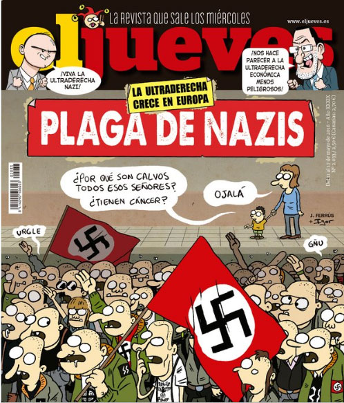 Agreden a directora de un semanario por una portada contra los neonazis en Europa