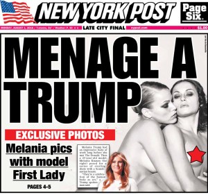 “Menage a Trump”: Las fotos de Melania desnuda con una mujer