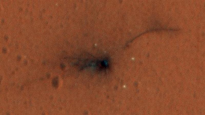 La Agencia Espacial Europea muestra en color el lugar donde chocó en Marte el módulo Schiaparelli