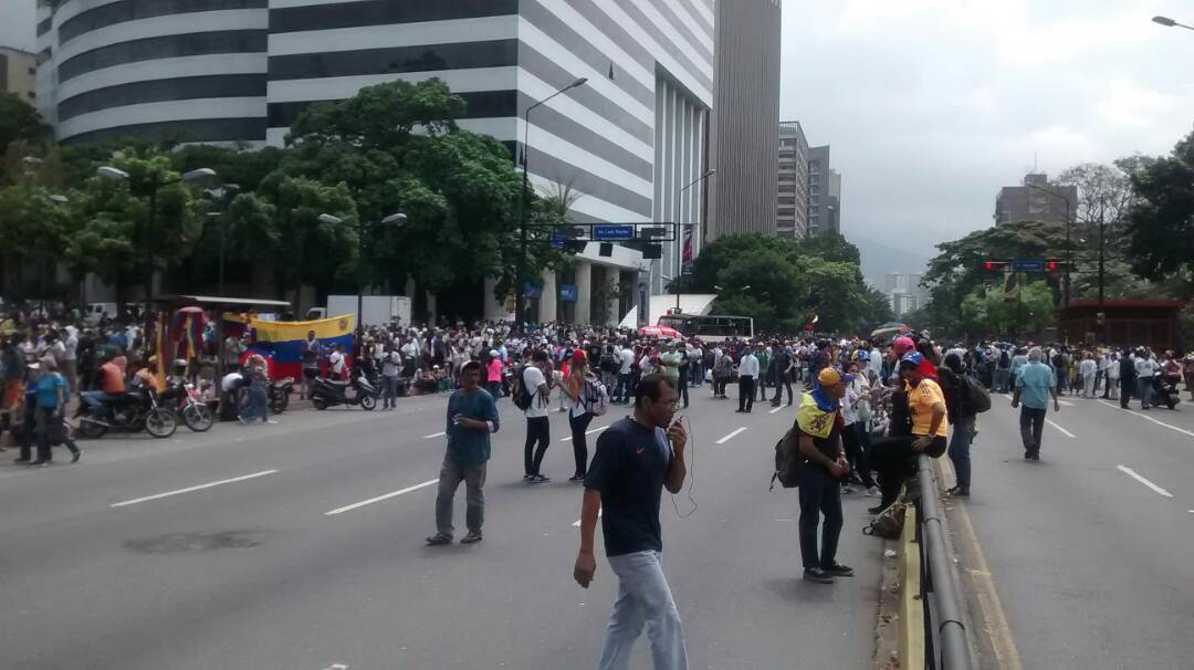Caraqueños toman la plaza Francia de Altamira este #24A (Fotos y Video)