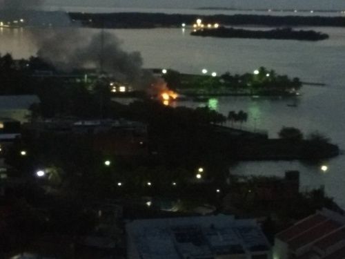Lago de maracaibo incendiado
