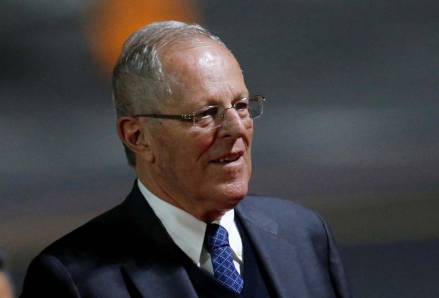 Peru's President Pedro Pablo Kuczynski arrives at Mariscal Sucre Airport in Quito, Ecuador May 23, 2017 ahead of Ecuadorean president inauguration. REUTERS/Henry Romero