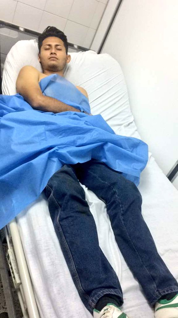 Stiver Pino, uno de los activistas de Voluntad Popular heridos durante represión en Maracaibo
