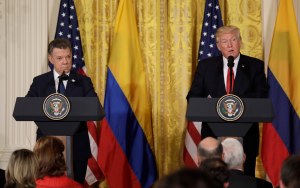 Trump con Santos: Vamos a trabajar muy cerca con Colombia y la región sobre el problema de Venezuela