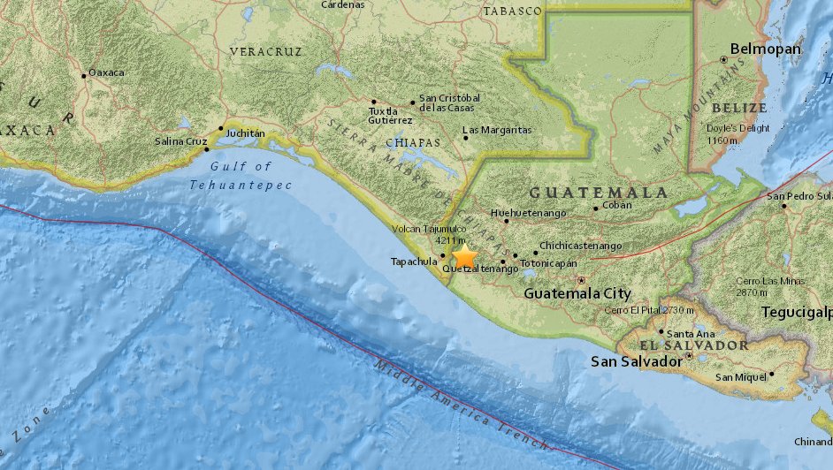 Sismo de magnitud 6,6 sacude Guatemala