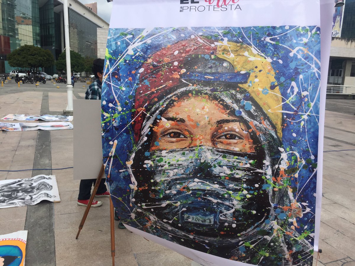 Un Mundo sin Mordaza realiza manifestación denominada Arte de Protesta en la plaza Miranda