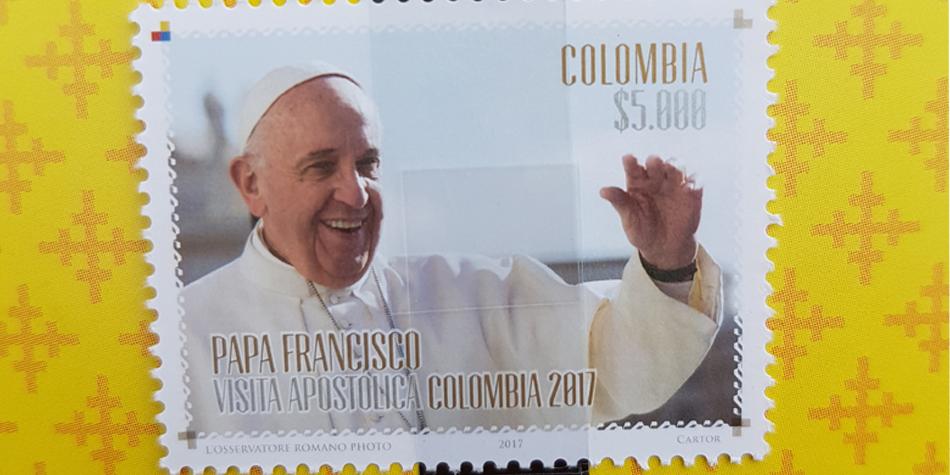 Colombia pone en circulación 38.000 estampillas por visita del papa