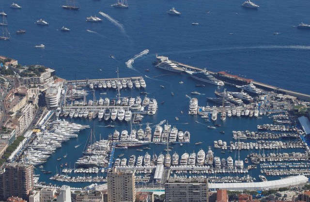 Luxury boats are seen during the Monaco Yacht show, one of the most prestigious pleasure boat show in the world, highlighting hundreds of yachts for the luxury yachting industry and welcomes 580 leading companies, in the port of Monaco, September 27, 2017. REUTERS/Eric Gaillard