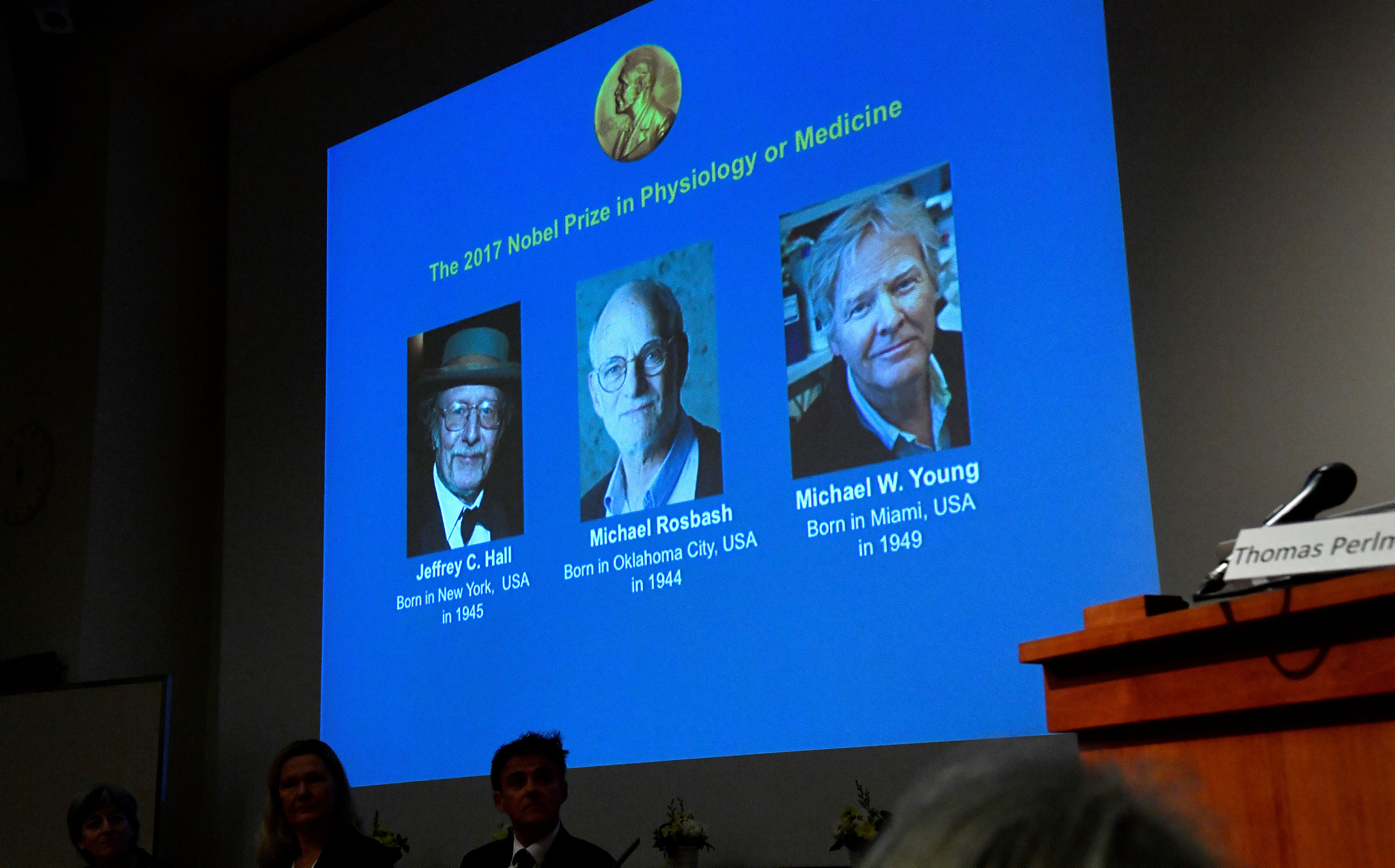 Tres científicos estadounidenses ganan el Premio Nobel de Medicina 2017