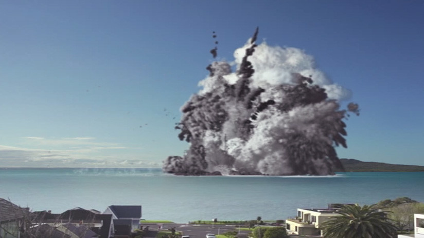 ¡WTF! Recrean erupción de un volcán submarino que “destruye” ciudad más poblada de Nueva Zelanda
