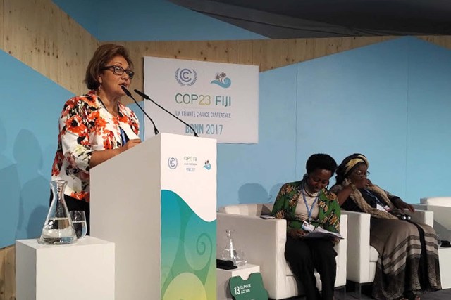 131117. Alcaldesa (E) Helen Fernández en el C40, durante la Reunión el COP23 (3)