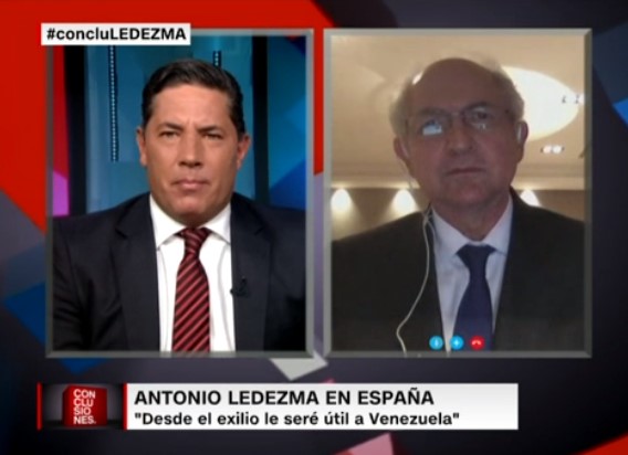 Antonio Ledezma y Fernando Del Rincón en el programa Conclusiones (Captura de TV)
