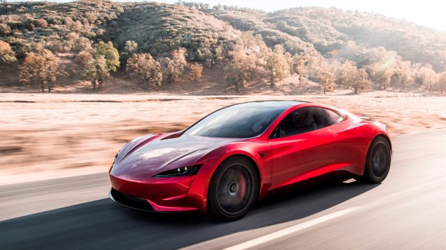 Tesla Roadster 2 is shown in this undated handout photo, during a presentation in Hawthorne, California