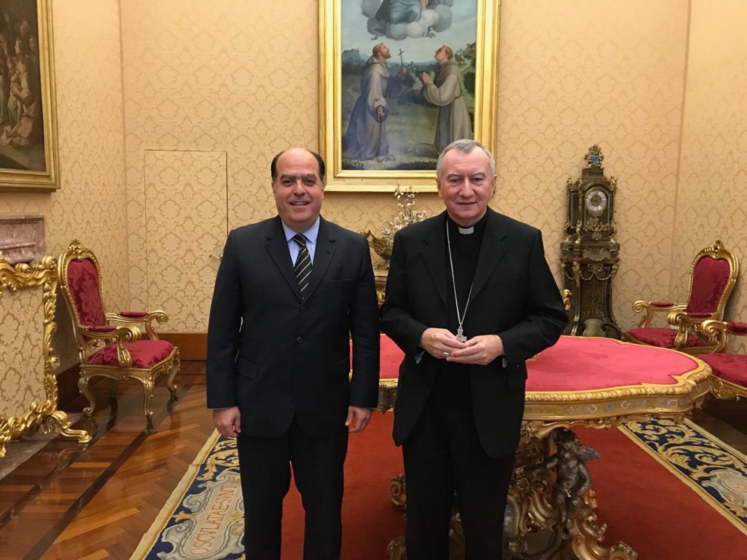 El cardenal Parolin recibió a Julio Borges en el Vaticano