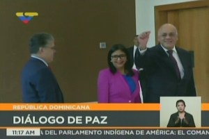 Así llegó delegación del oficialismo a cancillería dominicana para continuar con diálogo entre gobierno y oposición (Fotos y video)