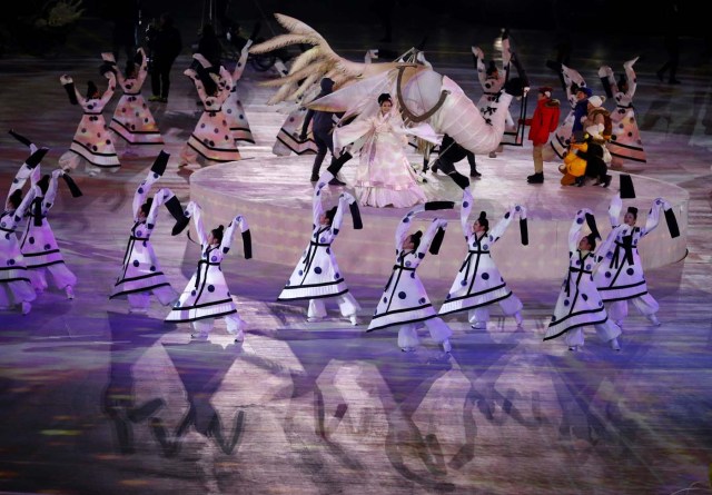 Pyeongchang 2018 Winter Olympics – Opening Ceremony – Pyeongchang Olympic Stadium- Pyeongchang, South Korea – February 9, 2018 - Performers during the opening ceremony. REUTERS/Phil Noble