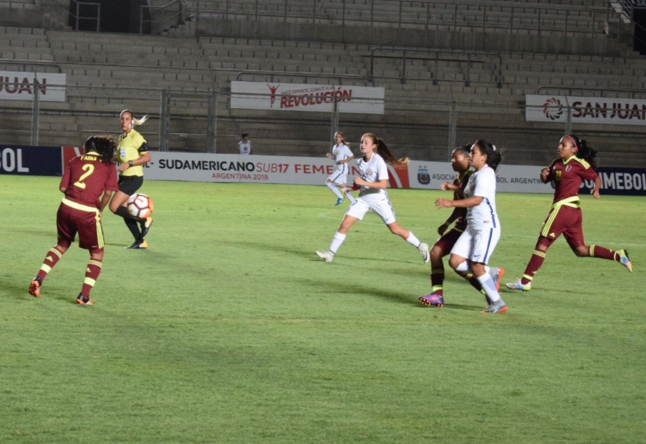 Venezuela empata con Chile y lidera el Grupo B en Sub17 femenino