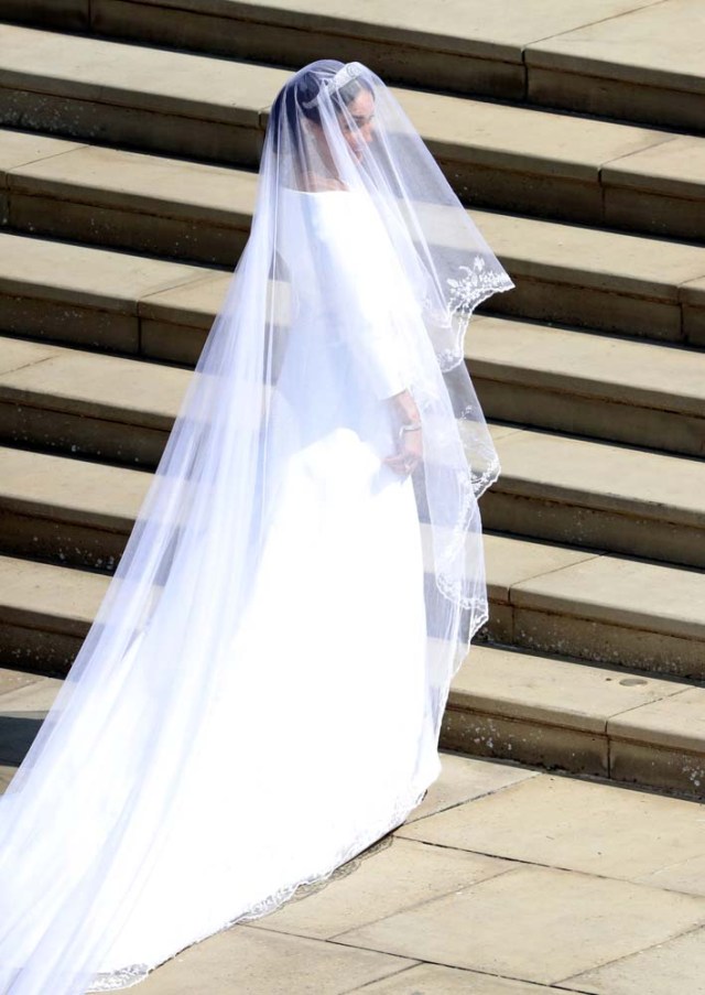 Meghan Markle arrives at St George's Chapel at Windsor Castle for her wedding to Prince Harry. Saturday May 19, 2018. Andrew Matthews/Pool via REUTERS