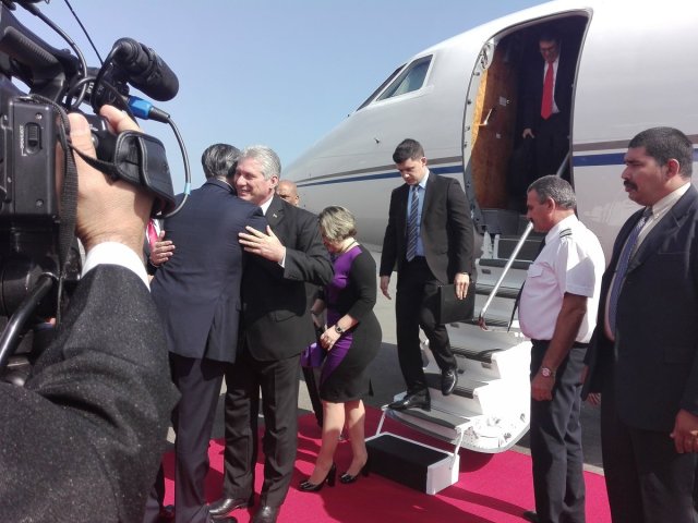 El presidente de la República de Cuba, Miguel Díaz-Canel, arribó la mañana de este miércoles a Venezuela (Foto:  Cancillería @CancilleriaVE)